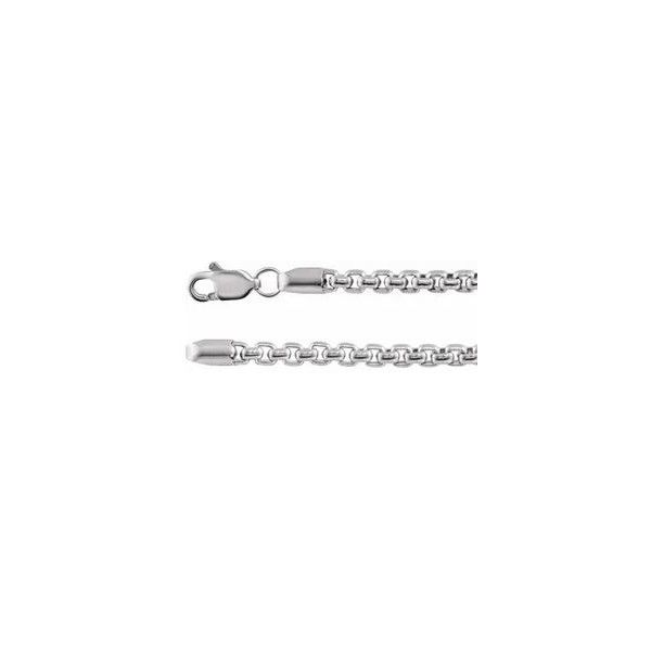 Sterling Silver 2.6 mm Rounded Box Chain 20