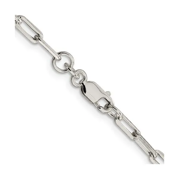 Sterling Silver 3.25 mm Elongated Open Link Chain 18