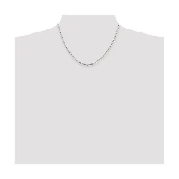 Sterling Silver 3.25 mm Elongated Open Link Chain 18
