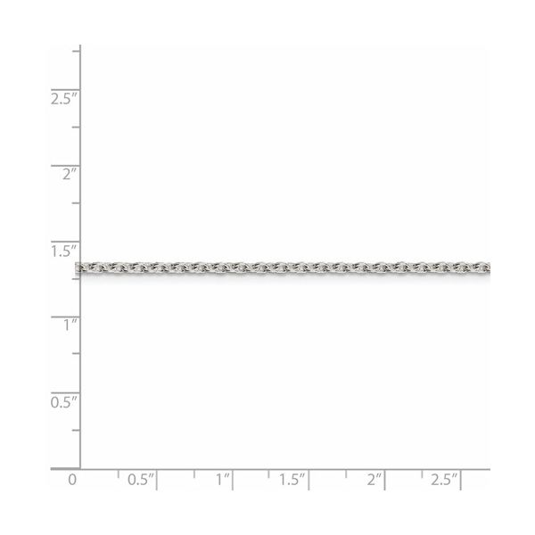 Sterling Silver 2.25 mm Cable Link Chain 20
