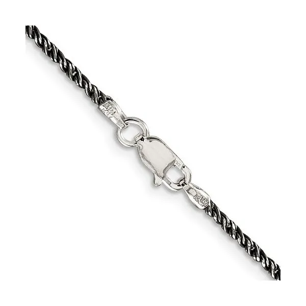 SS Ruthenium-plated 1.7 mm Twisted Tight Wheat Chain 20