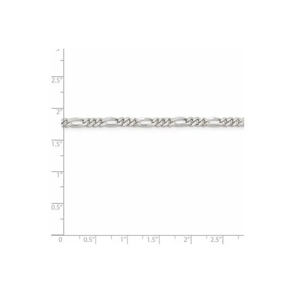 SS 3.5 mm Figaro Chain 18