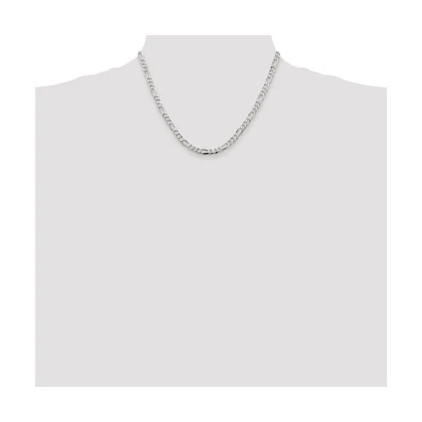 SS 4.5 mm Figaro Chain 18