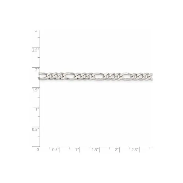 SS 4.5 mm Figaro Chain 18