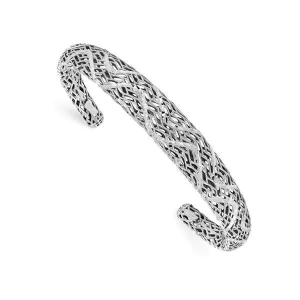 Sterling Silver 9.4 mm Polished D/C Bangle Franzetti Jewelers Austin, TX