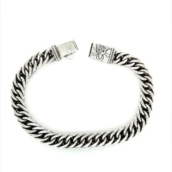 SS 8 mm Rectangular Wheat Bali Bracelet 8