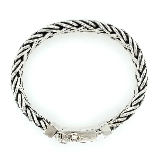 Sterling Silver Hand Woven 10.5 mm Double Braid Bali Bracelet Image 2 Franzetti Jewelers Austin, TX