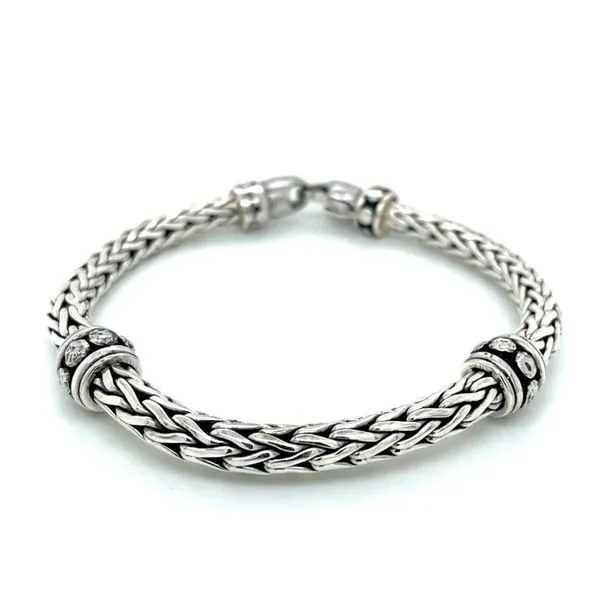 Sterling Silver 5.9 mm Woven Bracelet 8.5