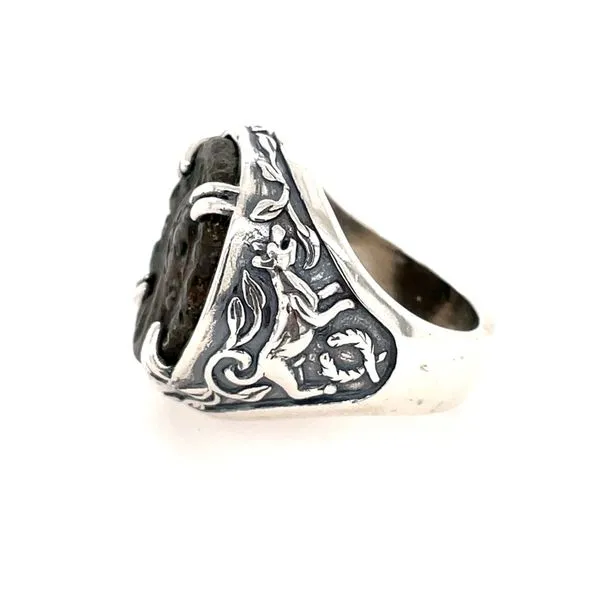 SS Roman Coin Ring with Wolf & She Wolf Image 2 Franzetti Jewelers Austin, TX