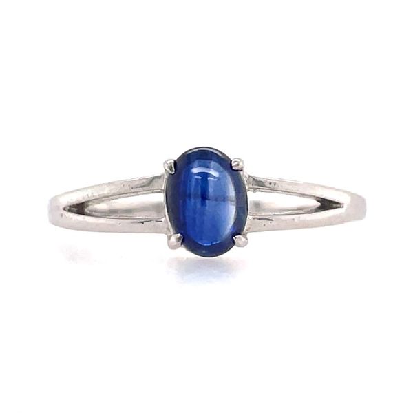 Sterling Silver Ring with Cabochon Blue Sapphire Franzetti Jewelers Austin, TX