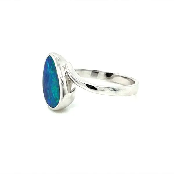 SS Freeform Opal Doublet Ring Image 3 Franzetti Jewelers Austin, TX