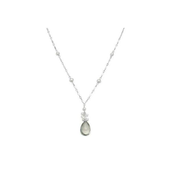 Sterling Silver Prasiolite Necklace with Freshwater Pearls Franzetti Jewelers Austin, TX