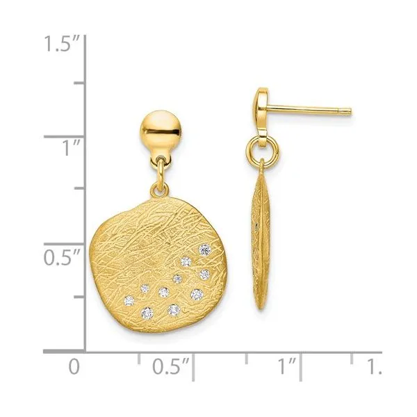 SS Radiant Essence Gold-plated CZ Dangle Earrings Image 3 Franzetti Jewelers Austin, TX