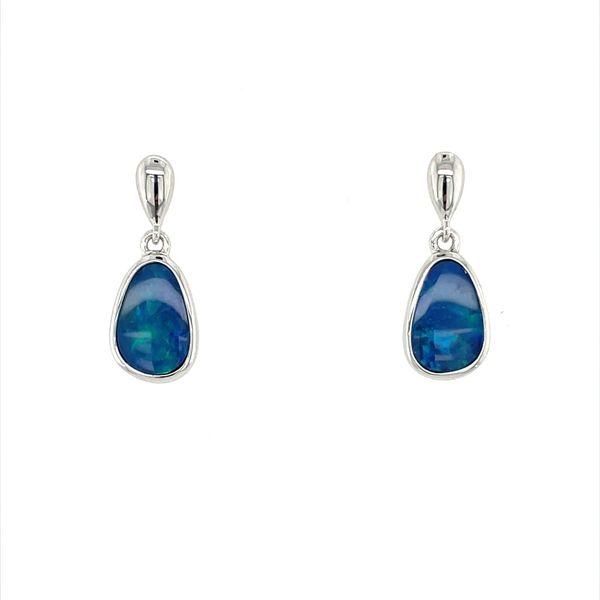 SS Pair of Opal Doublet Dangle Earrings Franzetti Jewelers Austin, TX