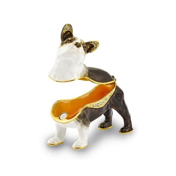 Bejeweled PIERRE French Bulldog Trinket Box Image 2 Franzetti Jewelers Austin, TX