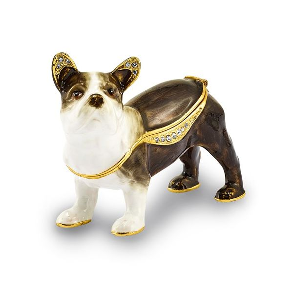 Bejeweled PIERRE French Bulldog Trinket Box Franzetti Jewelers Austin, TX
