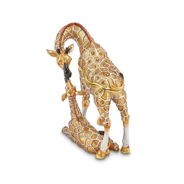 Bejeweled JASMIN & JASPER Mother & Baby Giraffes Trinket Box Image 3 Franzetti Jewelers Austin, TX