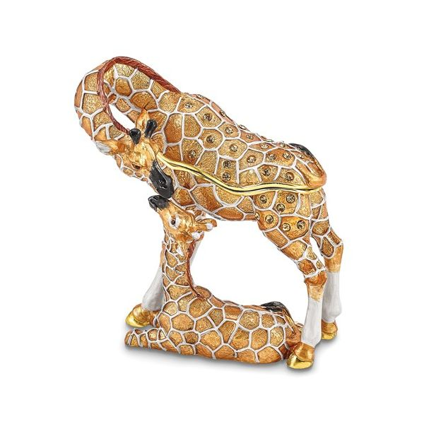 Bejeweled JASMIN & JASPER Mother & Baby Giraffes Trinket Box Franzetti Jewelers Austin, TX