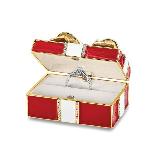 Bejeweled DESIRE Red Gift Box with Ring Pad Box Image 2 Franzetti Jewelers Austin, TX