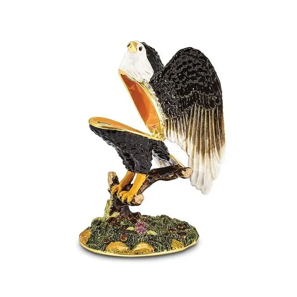 Bejeweled LIBERTY Bald Eagle Gift Box Image 2 Franzetti Jewelers Austin, TX