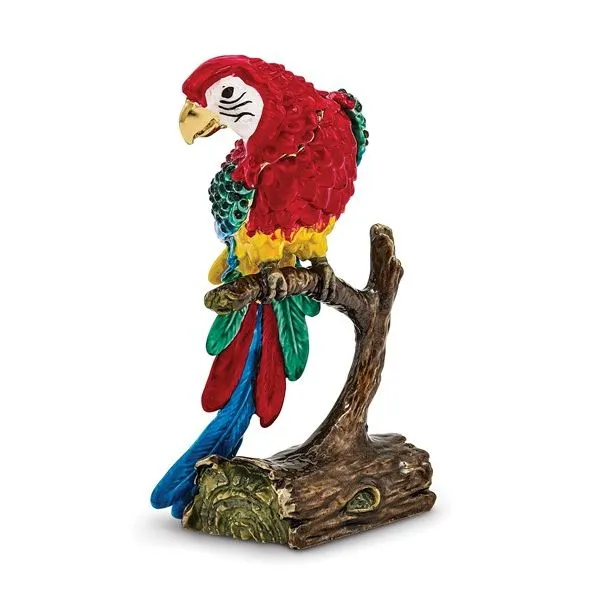 Bejeweled GOLDNOSE Macaw Parrot Gift Box Franzetti Jewelers Austin, TX