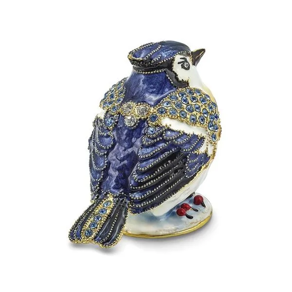 Bejeweled ADMIRAL Blue Jay Trinket Box Image 3 Franzetti Jewelers Austin, TX