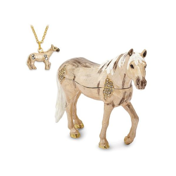 Bejeweled WILD 'N FREE Pony Trinket Box Image 3 Franzetti Jewelers Austin, TX