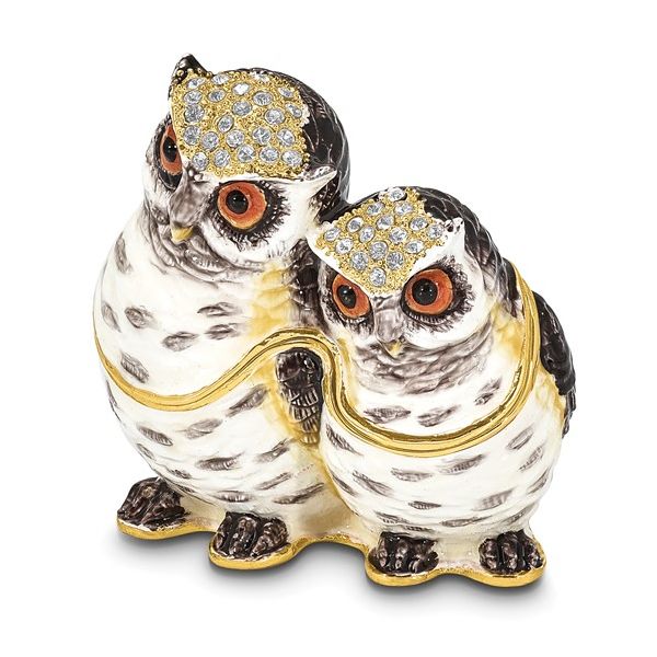 Bejeweled Mother and Baby Owl Trinket Box Franzetti Jewelers Austin, TX
