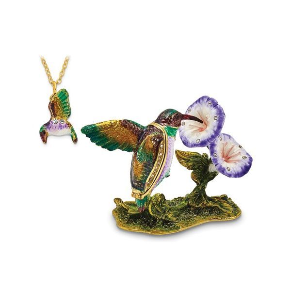 Bejeweled Hummingbird & Morning Glory Gift Box Image 3 Franzetti Jewelers Austin, TX