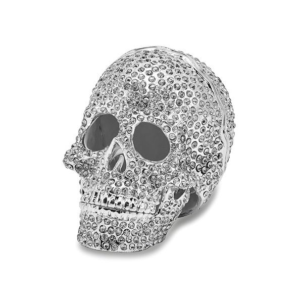 Bejeweled TREASURE TROVE Full Crystal Skull Gift Box Franzetti Jewelers Austin, TX