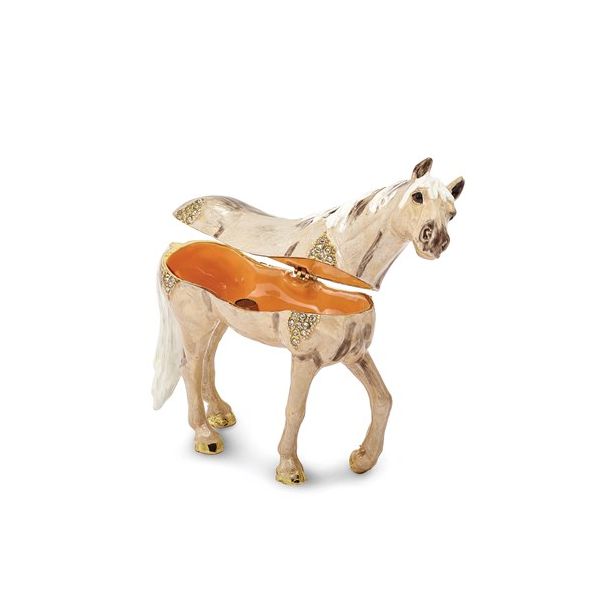 Bejeweled WILD 'N FREE Pony Trinket Box Image 2 Franzetti Jewelers Austin, TX