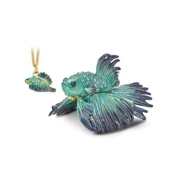 Bejeweled Betta Fish Gift Box Image 3 Franzetti Jewelers Austin, TX