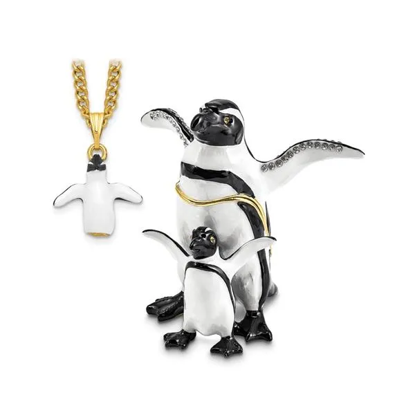 Bejeweled PATTY and POM Penguin and Baby Gift Box Image 4 Franzetti Jewelers Austin, TX