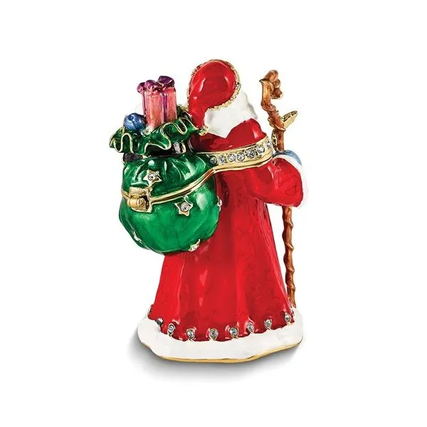 Bejeweled NOBLE Santa with Gifts & Staff Gift Box Image 3 Franzetti Jewelers Austin, TX