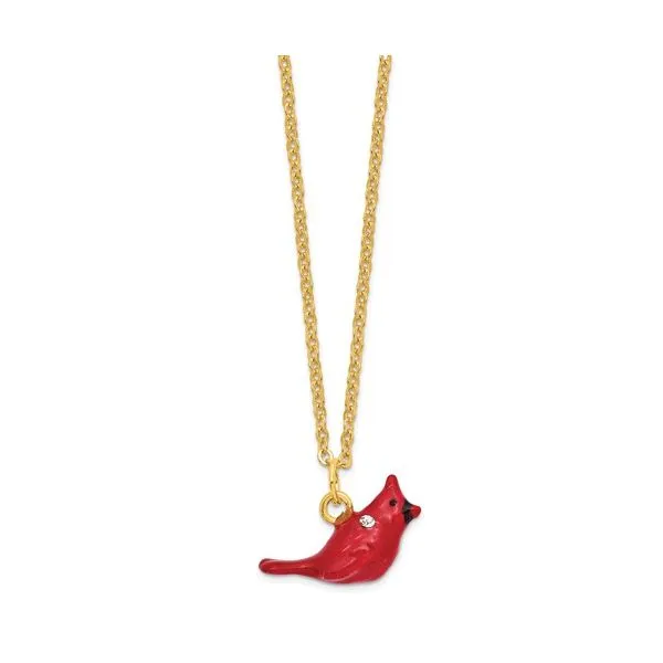 Bejeweled CHAS Red Cardinal on White Gift Box Image 4 Franzetti Jewelers Austin, TX