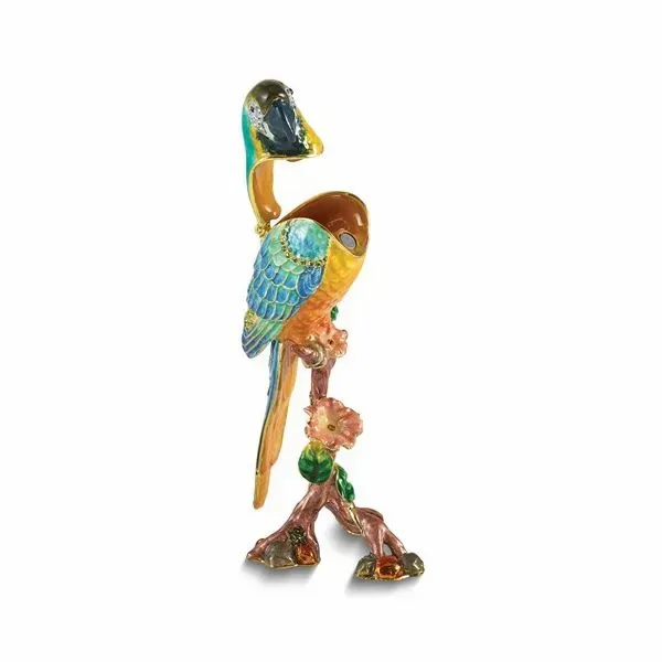 Bejeweled MOJO Macaw Parrot Gift Box Image 2 Franzetti Jewelers Austin, TX