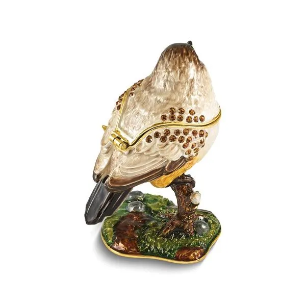 Bejeweled AVES Eastern Phoebe Flycatcher Bird Gift Box Image 3 Franzetti Jewelers Austin, TX