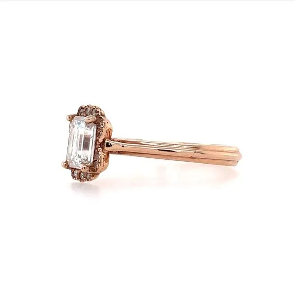 14KR Gold 'Monarch' Engagement Ring with 1.22 Ct Emerald Cut Diamond Image 4 Franzetti Jewelers Austin, TX