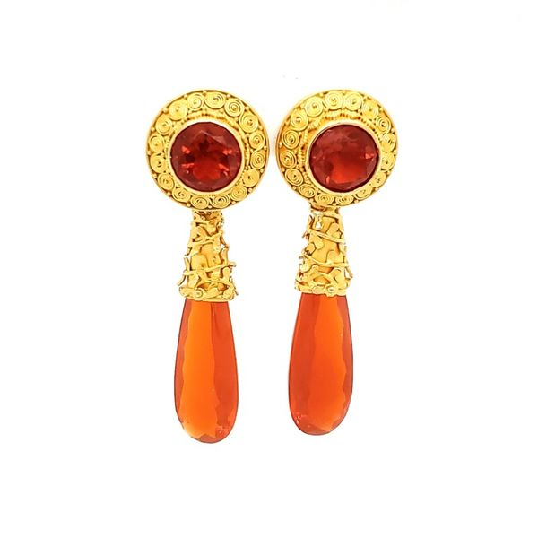 Carolyn Tyler 22K Yellow Gold and Fire Opal 