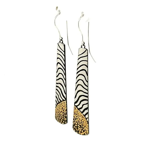 Oxi Silver and Gold Earrings Image 3 French Designer Jeweler Scottsdale, AZ