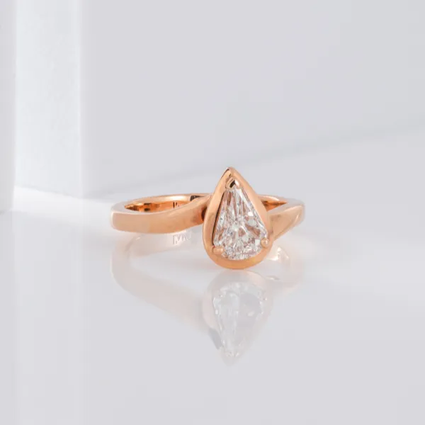 14K Rose Gold Pear Cut Diamond Engagement Ring Image 2 Frontenac Jewellers Kingston, ON