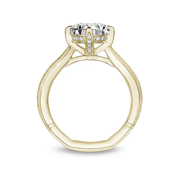 18K Yellow Gold Hidden Halo Diamond Engagement Ring Image 2 Frontenac Jewellers Kingston, ON