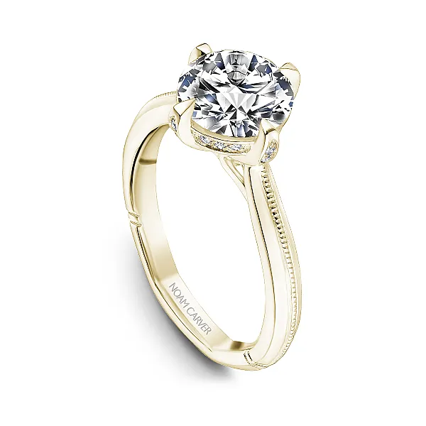 18K Yellow Gold Hidden Halo Diamond Engagement Ring Frontenac Jewellers Kingston, ON