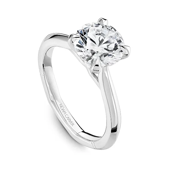 White Gold Round solitaire Diamond Engagement Ring Frontenac Jewellers Kingston, ON