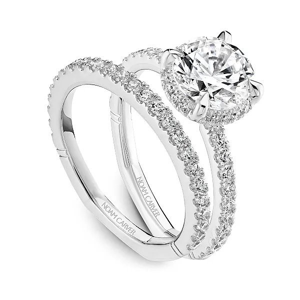 14K White Gold Hidden Halo Oval Diamond Engagement Ring Image 4 Frontenac Jewellers Kingston, ON
