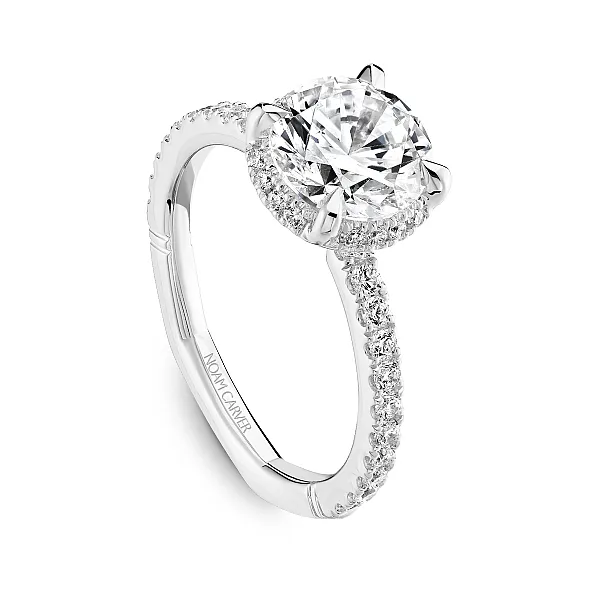 14K White Gold Hidden Halo Oval Diamond Engagement Ring Frontenac Jewellers Kingston, ON