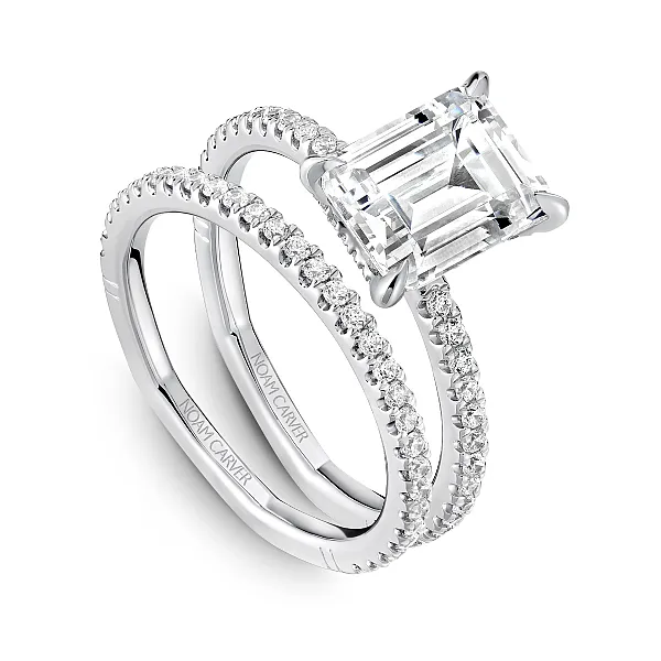 Hidden Halo Emerald Cut Diamond Engagement Ring Image 4 Frontenac Jewellers Kingston, ON