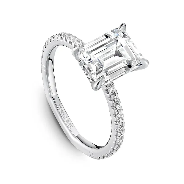 Hidden Halo Emerald Cut Diamond Engagement Ring Frontenac Jewellers Kingston, ON