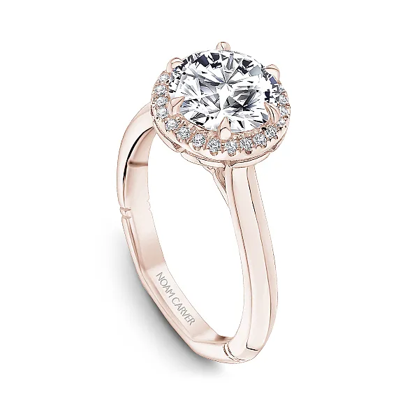 Rose Gold Halo Diamond Engagement Ring Frontenac Jewellers Kingston, ON