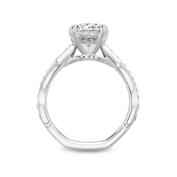 Pave Solitaire Diamond Engagement Ring Image 2 Frontenac Jewellers Kingston, ON